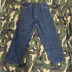 Vintage baggy navy blue jeans